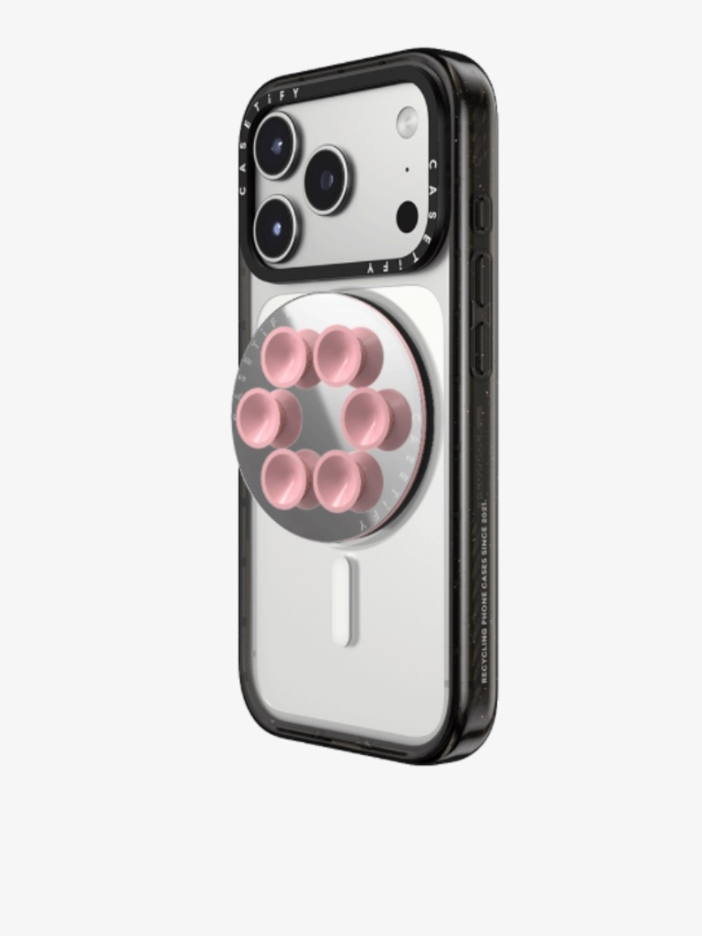 Snap & Stick Mirror Grip Stand - Primrose Pink